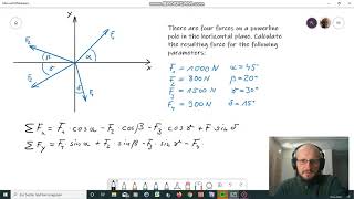 Technische Mechanik 1 Übung 1  resultierende Kraft berechnen [upl. by Notwal]