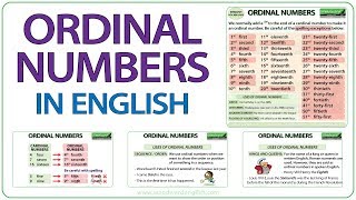 Ordinal Numbers in English [upl. by Annamarie]