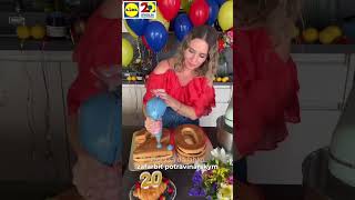 Lidl torta k 20 narodeninám 🎂  Veronika Bušová  Kuchyňa Lidla [upl. by Elwaine]