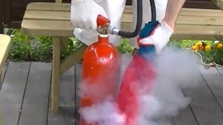 How To Make Your Own Dry Ice With a Fire Extinguisher [upl. by Kehoe485]