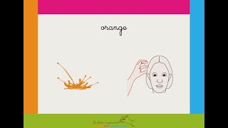 Orange Couleur  Langue Des SignesLangue Écrite Française [upl. by Mariandi559]