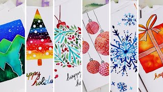 Simple Christmas Card Ideas for Beginners 🎄 [upl. by Oelgnaed390]