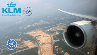 GE90 Engine Roar  KLM Boeing 777300ER  Takeoff from Kuala Lumpur International Airport [upl. by Ecirbaf]