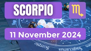 Scorpio horoscope  Scorpio Horoscope for Today 11 November 2024 [upl. by Epotimet]