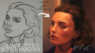 Procreate tips 10 minutes to painting beautiful portraits [upl. by Secundas]