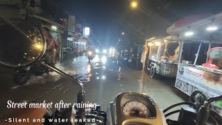 Street market after raining  Silent and water leaked [upl. by Ennirroc681]