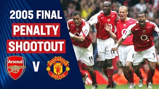 Full Penalty Shootout  Arsenal 54 Manchester United  2005 FA Cup Final [upl. by Marty]