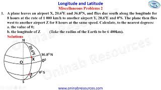 Longitude and Latitude Miscellaneous Problem 2 [upl. by Rumery]