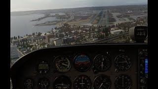 Pilot View Into San Diego w Live ATC aviation flightsimulator xplane12 flying [upl. by Eugen]