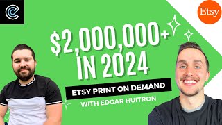 My Etsy Print on Demand Student is Tracking for 2000000 in 2024 [upl. by Ahseikal]