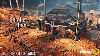 Fallout 76 Camp Build  Derelict Den  Scrappy  Immersive  PreExisting Structure [upl. by Ontina]