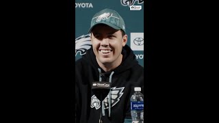 Kellen Moore laughs when asked about the sun glare in the EaglesCowboys matchup [upl. by Dugald]