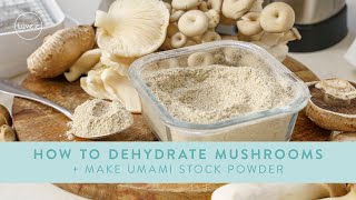 How to DEHYDRATE MUSHROOMS and make umami stock powder [upl. by Tat164]