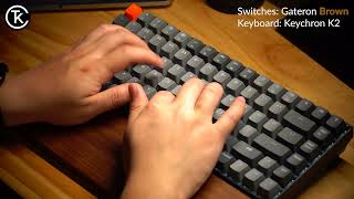 Ultimate Gateron Switches Typing Sound Test Red Blue Brown White Yellow Black Green [upl. by Lalage]