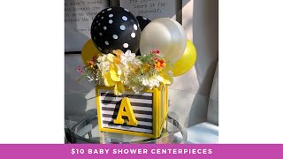 🐝 👶🏽 💕 DIY Dollar Tree Baby Shower Decor  Baby Shower Table Centerpieces [upl. by Truitt]