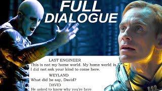 Deleted Engineer Dialogue FULLY TRANSLATED from the Script of Prometheus [upl. by Amsirp173]