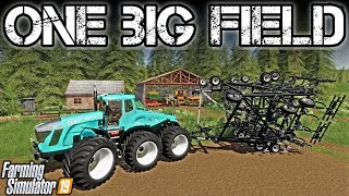 Turning No Mans Land Into One Big Field Craziest Stream Ever  Farming Simulator 19 [upl. by Ydnis]