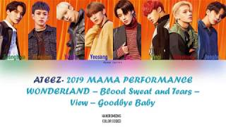 ATEEZ  2019 MAMA Performance CLEAR AUDIO Lyrics HanRomEng [upl. by Yerxa]