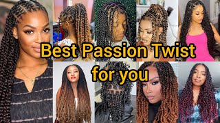 Most Elegant Braid Hairstyles for Black Ladies  Passion Twist Hairstyle  Braids Hairstyle [upl. by Aleak120]