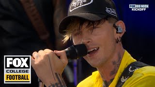 Machine Gun Kelly performs Take Me Home Country Roads at West Virginia  Big Noon Kickoff [upl. by Meehaf]