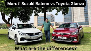 Baleno 2023 vs Glanza 2023  Which is better  Toyota Glanza vs Maruti Suzuki Baleno Comparison [upl. by Tilly]