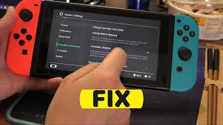 How to fix joycon not detected disconnecting from nintendo switch in handheld mode [upl. by Anauqes]