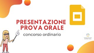 Prova orale concorso ordinario la presentazione [upl. by Yelekalb290]