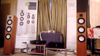 Audio Show 2013 Gauder Akustik Arcona 100 speakers Theriaa phonostage Kuzma turntable Ravel [upl. by Dombrowski]