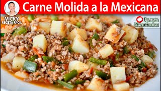 CARNE MOLIDA A LA MEXICANA  Vicky Receta Facil [upl. by Dion754]