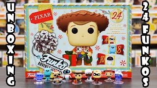 Opening the ENTIRE 2024 Pixar Funko Advent Calendar [upl. by Maribeth]