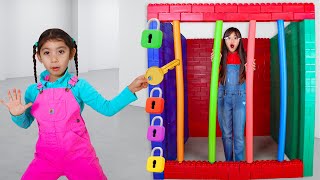 Maddie amp Charlotte vs The Emoji Ball Challenge Slime and Ball Pit Challenge [upl. by Yeltrab]