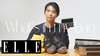 【羽生結弦】愛用バッグの中身を公開！ フィギュアスケート生活を支える貴重な私物とは？｜Whats in my bag｜ ELLE Japan [upl. by Anikram]