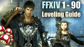 FFXIV 1  90 Leveling Guide in 6 Minutes  For Alts and Main JobsClasses [upl. by Elizabeth]