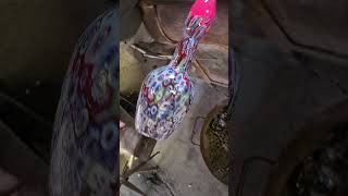 How is made Millefiori Vase by Original Murano Glass OMG [upl. by Eicyal]