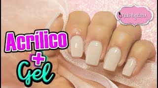 CÓMO APLICAR GEL sobre UÑAS ACRÍLICAS [upl. by Seilenna]