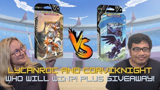 Pokemon V Battle Deck Lycanroc vs Corviknight PLUS Giving away FREE Pokemon Packs and Deck [upl. by Fenwick794]