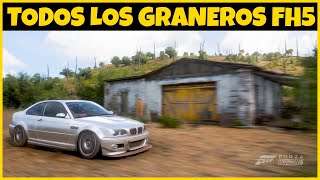 FORZA HORIZON 5 GUIA TUTORIAL DE TODOS LOS GRANEROS  LOCALIAZCIÓN DE TODOS LOS COCHES [upl. by Aicela935]