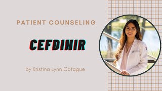 Cefdinir Patient Counseling [upl. by Einwat]