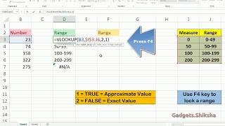 How to use Vlookup for Giving range to numbers  Easy Excel Tricks [upl. by Cahilly987]