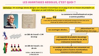 Les avantages absolus Adam Smith  1 notion en 2 minutes [upl. by Ohs]