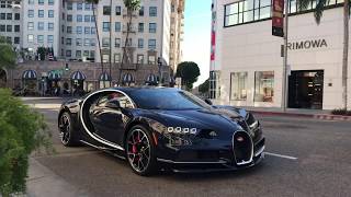 Bugatti Chiron Spotted in Beverly Hills Rodeo Drive [upl. by Gilba839]