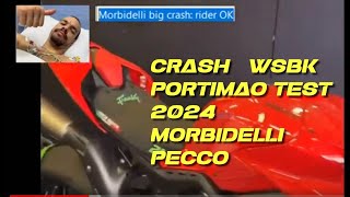 redflag morbidelli alami crash di test WSBK POrtimao 2024 di sesi sore peccobagnaia crash juga [upl. by Nedia]