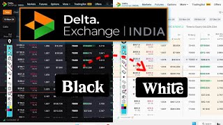 Delta Exchange me Black Screen Se White Kaise kare [upl. by Suivatnad]