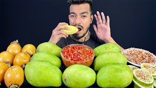 ASMR EXTREME SOUR MANGO WITH SPICY CHILLI SAUCE EATING SHOW  GREEN MANGOLEMON SOUR FRUITS MUKBANG [upl. by Husain124]