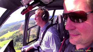 Helicopter Flight with Ari Vatanen WRC Finland 2015 EC120B Helicopter [upl. by Anaira]