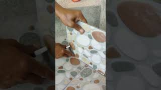 craftsman skills in cutting and installing ceramics on wall corners [upl. by Atiuqam614]