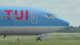 G TAWY TUI Airways Boeing737800 departing Birmingham Airport [upl. by Ibbetson117]