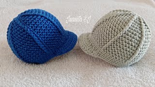 COMO HACER GORRO A CROCHET CON VISERA [upl. by Kendall]