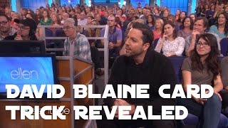 David Blaine Card Trick on Ellen REVEALED [upl. by Nahsor]