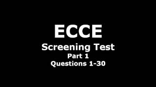 ECCE Screening Test 01 30 [upl. by Nace]